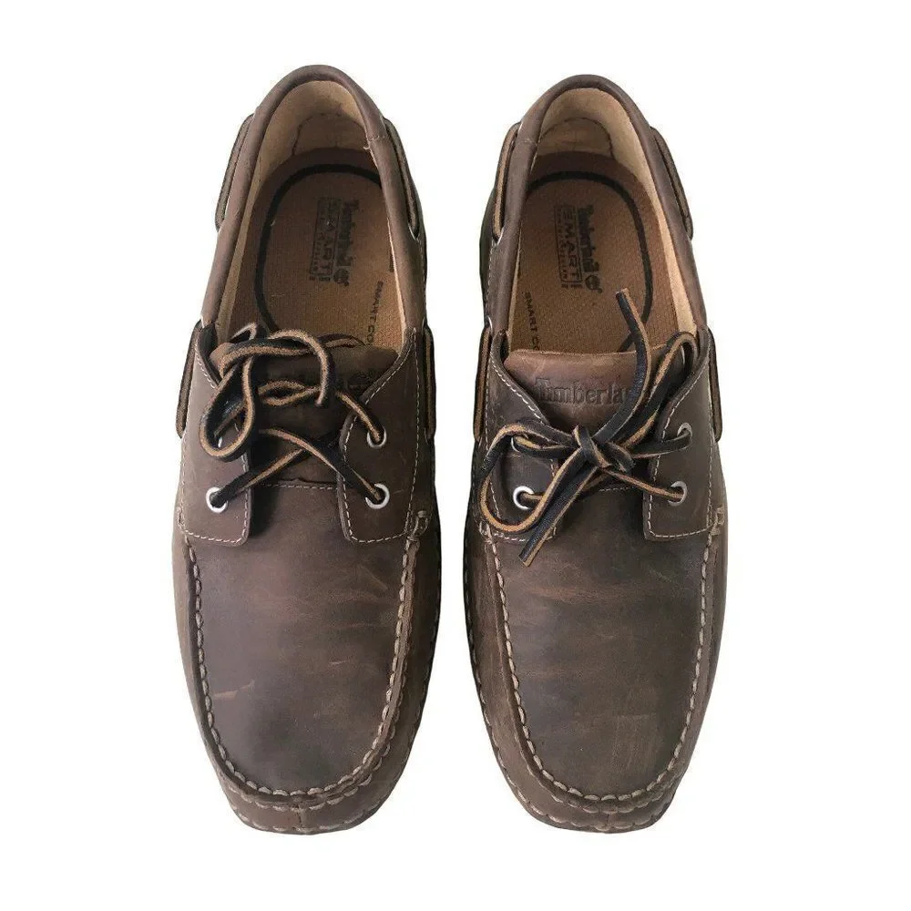 Timberland Mens 74017 Annapolis 2 Eye Premium Full Grain Leather Boat Shoes 8.5M